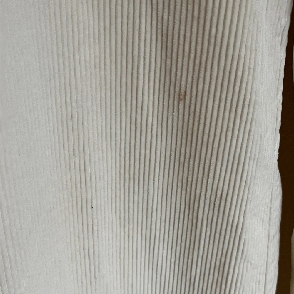 Sezane Cream Corduroy High Waisted Pants - Picture 3 of 6